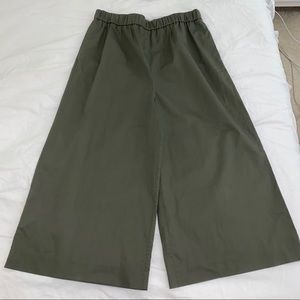 Dark Green Wide Leg Culotte COS Pants